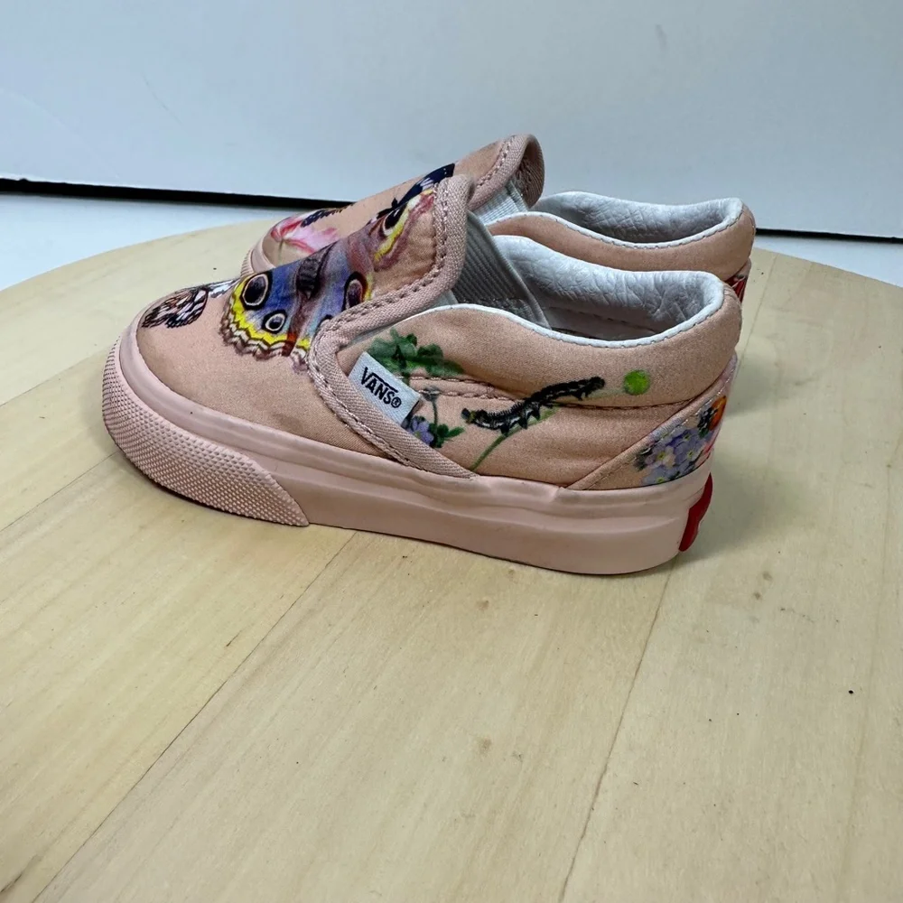 Vans Pink Butterfly Slip-On Baby Shoes